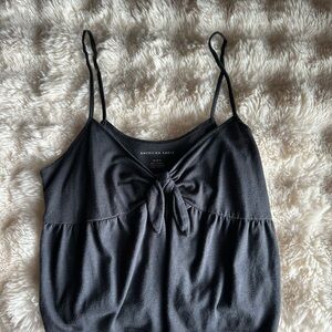 American Eagle Outfitters Black Sleeveless Tie Front Camisole